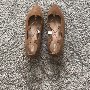 Lace up flats